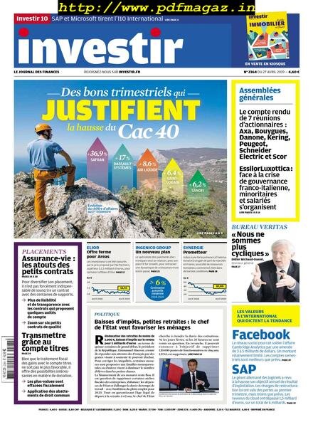 Investir – 27 Avril 2019 Cover