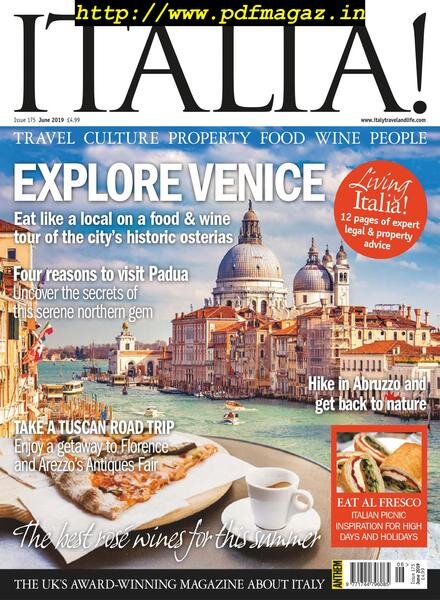 Italia! Magazine – June 2019 Cover