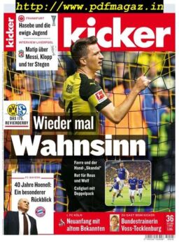 Kicker – 29 April 2019
