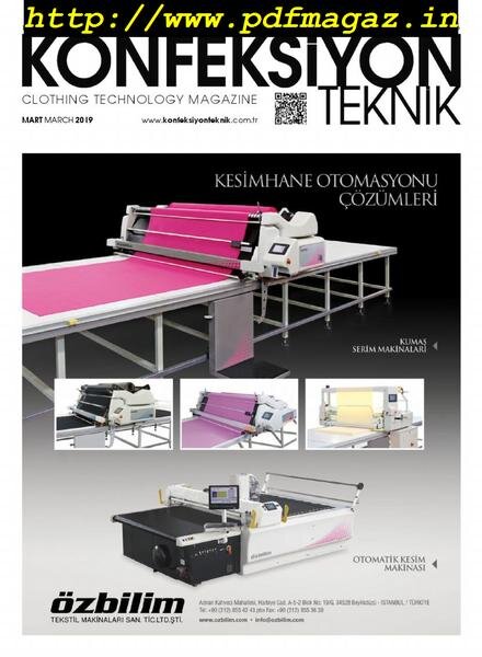 Konfeksiyon Teknik – Mart 2019 Cover