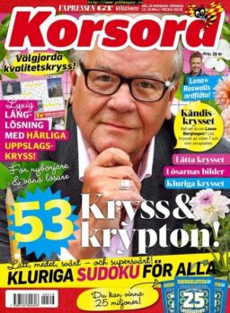 Korsord – 13 maj 2019