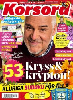 Korsord – 20 maj 2019