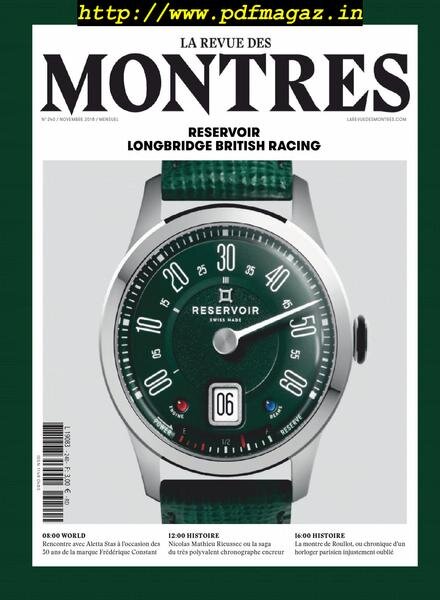 La revue des Montres – novembre 2018 Cover