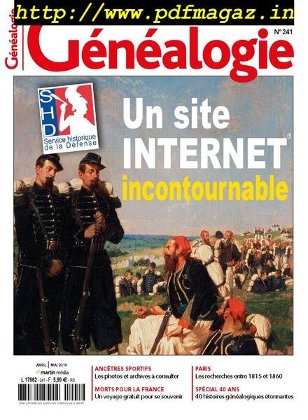 La Revue francaise de Genealogie – Avril-Mai 2019 Cover