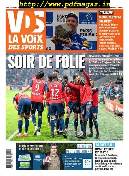 La Voix des Sports Flandres – 15 avril 2019 Cover