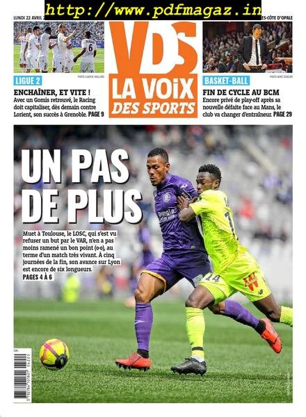 La Voix des Sports Flandres – 22 avril 2019 Cover