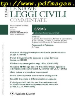 Le Nuove Leggi Civili Commentate – Dicembre 2018