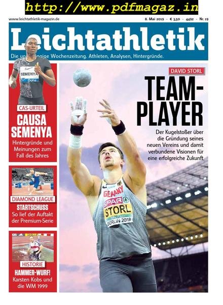 Leichtathletik – 8 Mai 2019 Cover