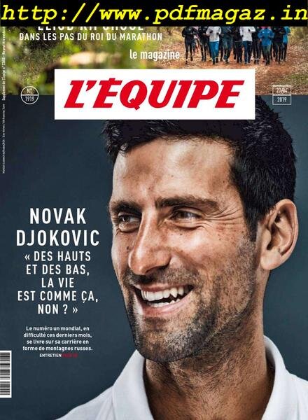 L’equipe Magazine – 27 Avril 2019 Cover