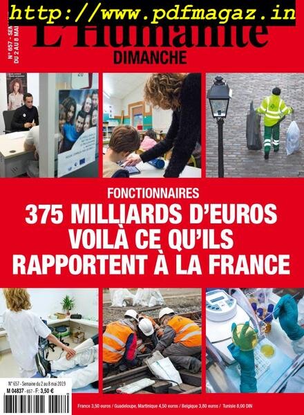 L’Humanite Dimanche – 2 Mai 2019 Cover