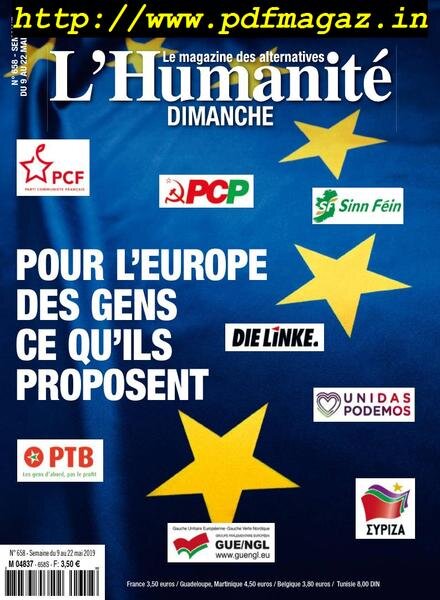 L’Humanite Dimanche – 9 Mai 2019 Cover