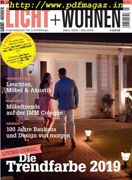 Licht und Wohnen – Marz-Mai 2019 Cover