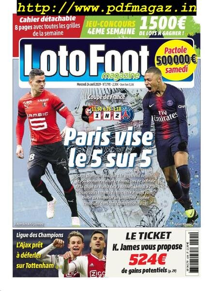 Loto Foot – 24 avril 2019 Cover