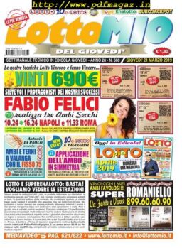 Lottomio del Giovedi – 21 Marzo 2019