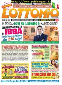 Lottomio del Lunedi – 22 Aprile 2019