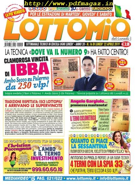 Lottomio del Lunedi – 22 Aprile 2019 Cover