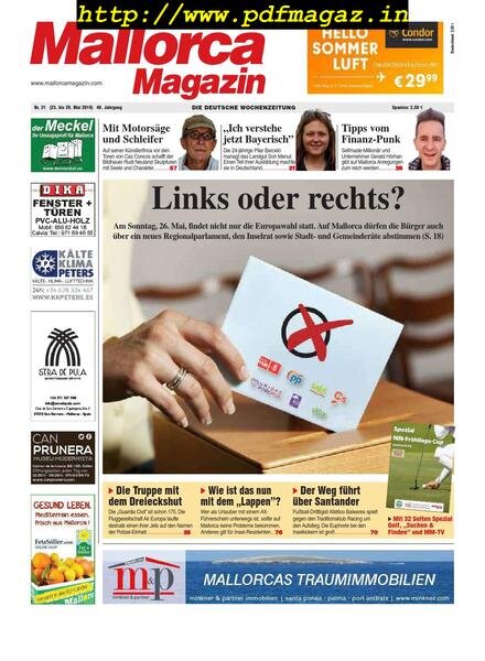 Mallorca Magazin – 23 Mai 2019 Cover