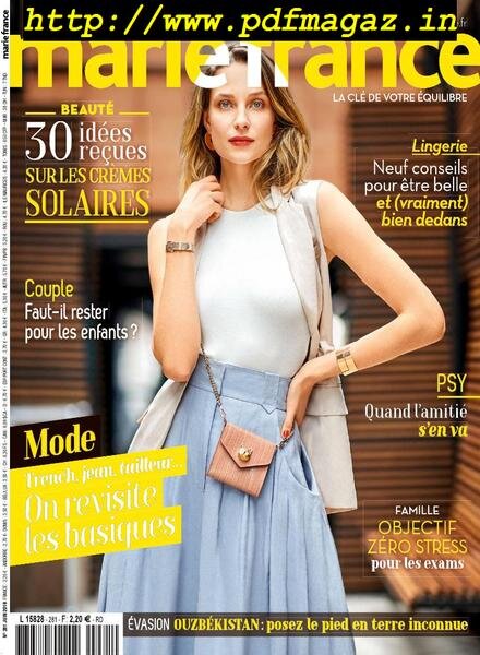 Marie France – juin 2019 Cover