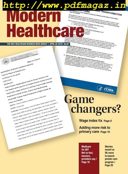 Modern Healthcare – April 29, 2019 Cover