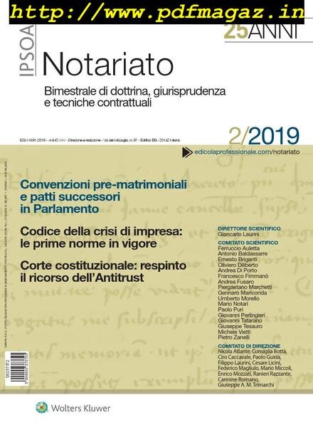 Notariato – Febbraio 2019 Cover