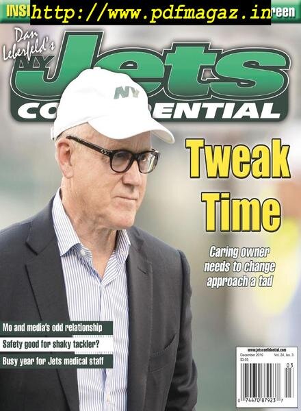 NY Jets Confidential – November 2016 Cover