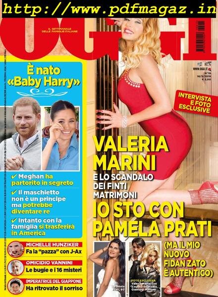 Oggi – 16 maggio 2019 Cover