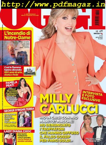 Oggi – 25 aprile 2019 Cover