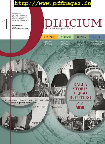 Opificium – Gennaio-Febbraio 2019 Cover