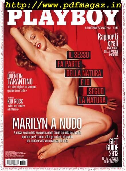 Playboy Italy – Dicembre 2012-Gennaio 2013 Cover
