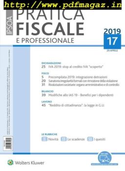 Pratica Fiscale e Professionale – 29 Aprile 2019