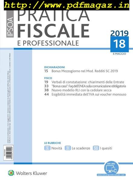 Pratica Fiscale e Professionale – 6 Maggio 2019 Cover