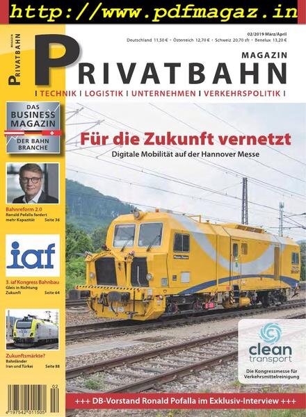 Privatbahn Magazin – Marz-April 2019 Cover