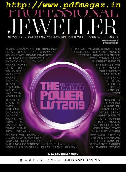 Professional Jeweller – May 2019 Cover