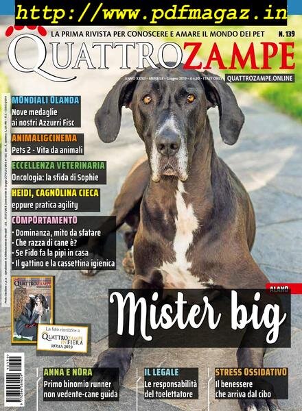 QuattroZampe – giugno 2019 Cover
