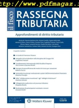 Rassegna Tributaria – Gennaio 2019