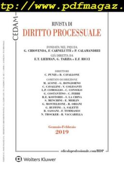Rivista di Diritto Processuale – Gennaio-Febbraio 2019