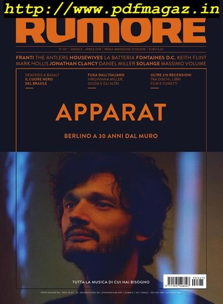Rumore N327 – Aprile 2019 Cover