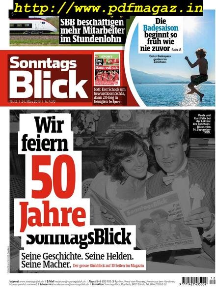 SonntagsBlick – 24 Marz 2019 Cover