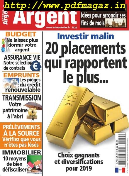 Special Argent – novembre 2018 Cover