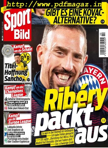 Sport Bild – 15 Mai 2019 Cover