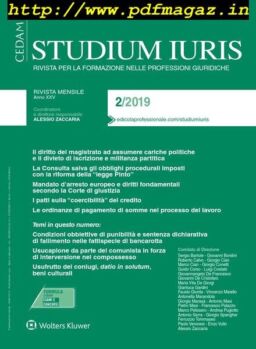 Studium Iuris – Febbraio 2019