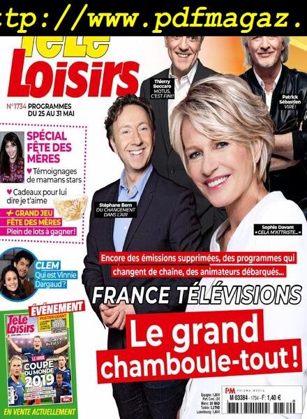 Tele Loisirs – 20 Mai 2019 Cover