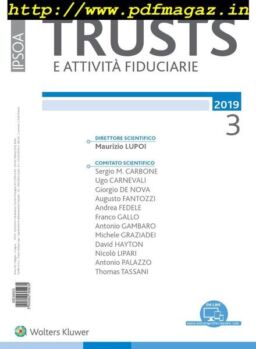 Trusts e attivita fiduciarie – Maggio 2019