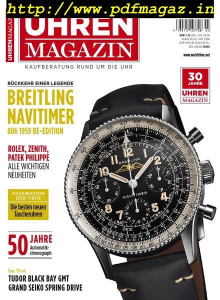 Uhren-Magazin – April 2019 Cover