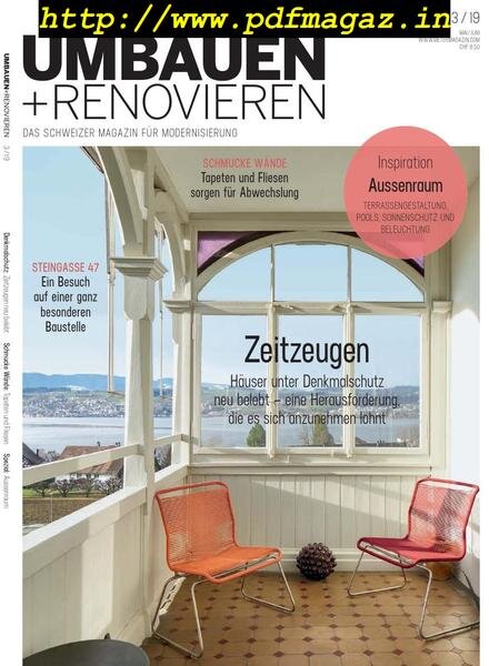 Umbauen + Renovieren – Mai-Juni 2019 Cover