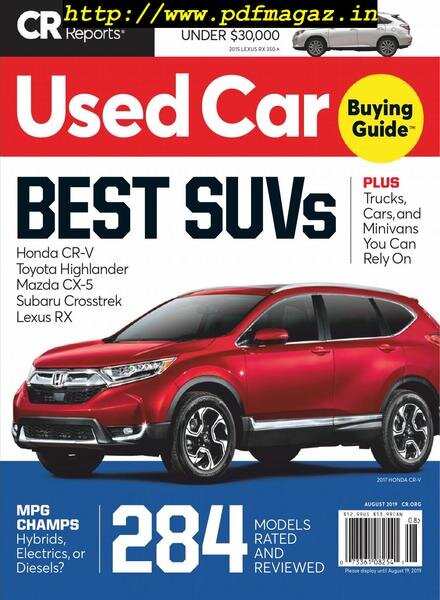 Used Car Buying Guide – August 2019 Cover