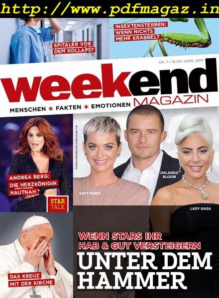 Weekend Magazin – 18 April 2019 Cover