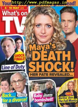 What’s on TV – 04 May 2019