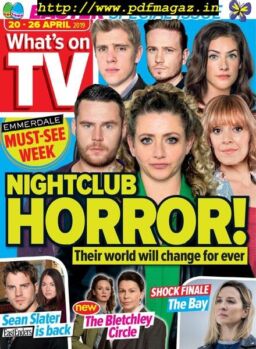 What’s on TV – 20 April 2019