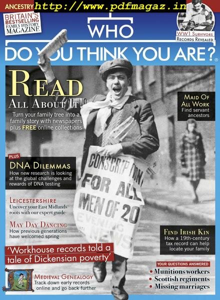 Who Do You Think You Are – May 2019 Cover